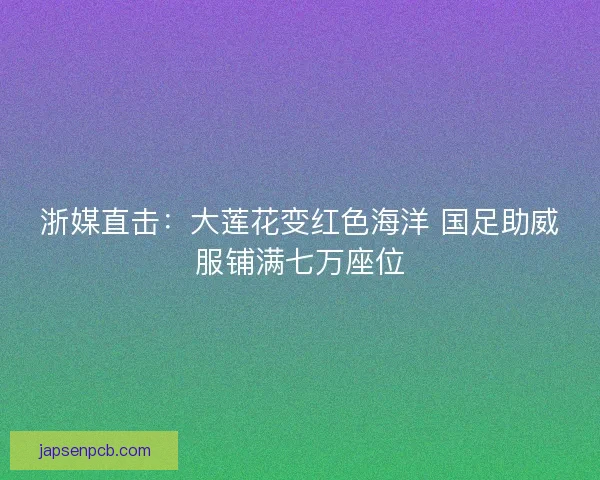 浙媒直击：大莲花变红色海洋 国足助威服铺满七万座位